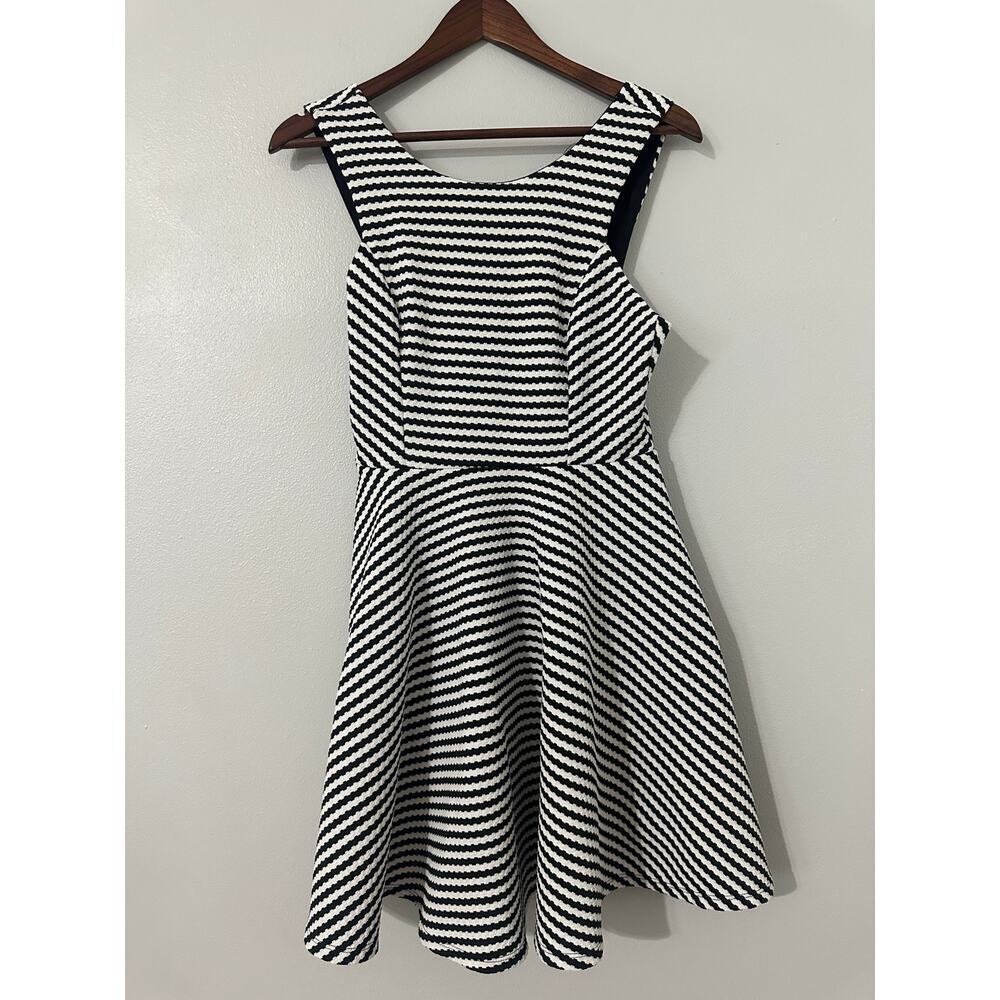 Altar'd State Black and White Striped Sleeveless Dress Medium